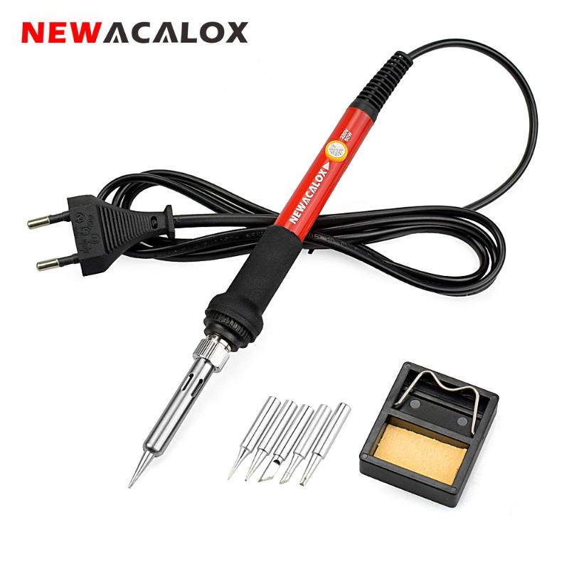 NEWACALOX 220V/110V 60W Electrical Soldering Iron Rework Welding Gun Tool Adjustable Temperature Soldering Station Solder Tip
NEWACALOX 220V/110V 60W Electrical Soldering Iron Rework Welding Gun Tool Adjustable Temperature Soldering Station Solder Tip