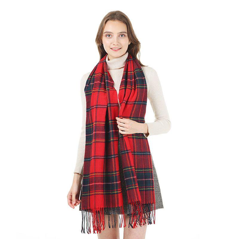 Women Autumn And Winter Plaid Scarf Ladies Imitation Cashmere Fashion Fringed Shawl Wool Scarf
Women Autumn And Winter Plaid Scarf Ladies Imitation Cashmere Fashion Fringed Shawl Wool Scarf