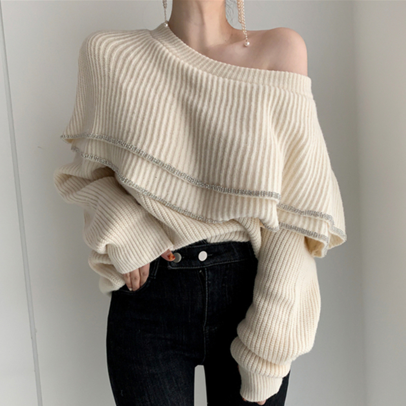 2021 New Women's Knitted Sweater's Large Solid Dimensions Slash Neck Strapless Ruffled Knitting Spring 41LH, Black
2021 New Women's Knitted Sweater's Large Solid Dimensions Slash Neck Strapless Ruffled Knitting Spring 41LH, Black