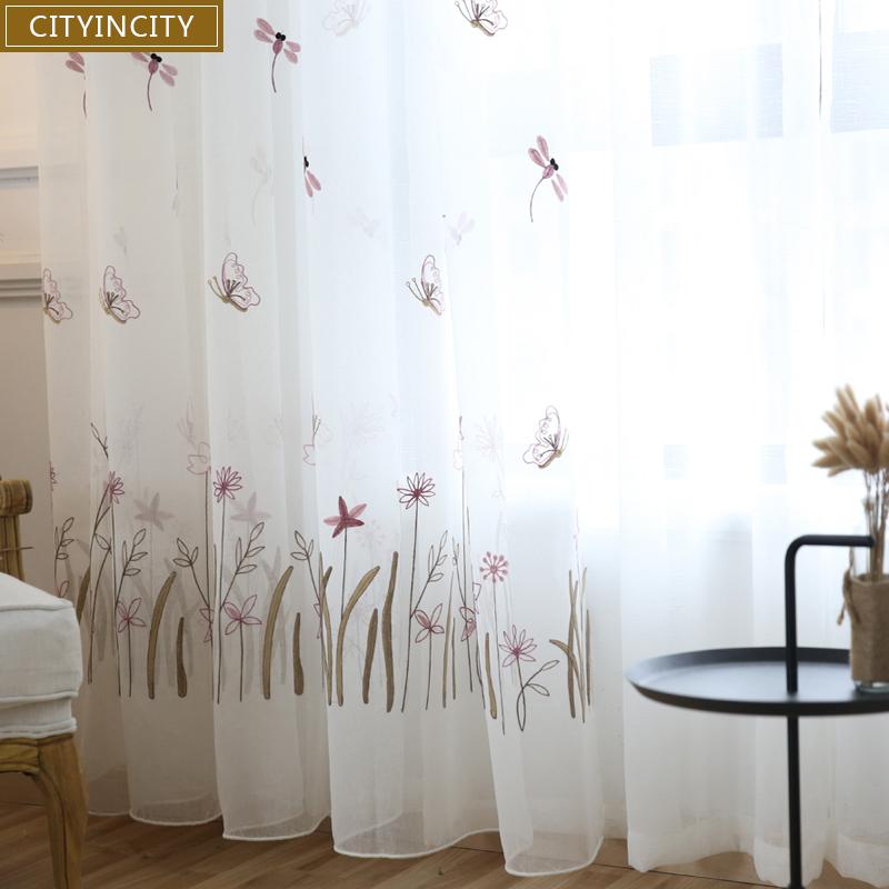 CITYINCITY Tulle kid's Curtains for bedroom White Voile Dragonfly and Butterfly 3d curtain kids Embroidered Princess Style
CITYINCITY Tulle kid's Curtains for bedroom White Voile Dragonfly and Butterfly 3d curtain kids Embroidered Princess Style