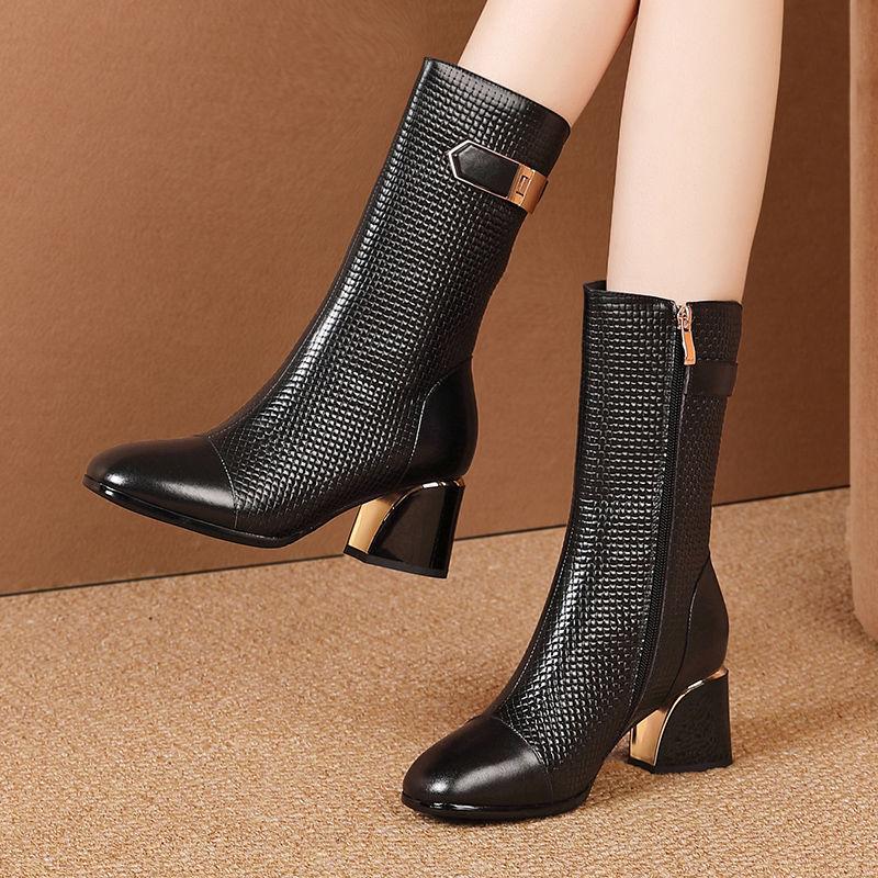 Genuine Leather Mid Calf Boots,Woman Plush Boots,Women's Winter Shoes,Metal Buckle,Square Heel,2020 Female Footware Black,Coffee
Genuine Leather Mid Calf Boots,Woman Plush Boots,Women's Winter Shoes,Metal Buckle,Square Heel,2020 Female Footware Black,Coffee