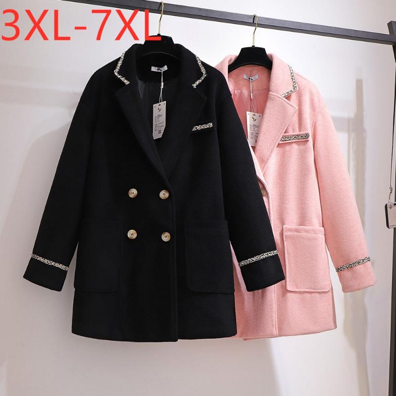 New Ladies Autumn Winter Plus Size Long Overcoat For Women Large Long Sleeve Loose Black Button Woollen Coat 3XL 5XL 6XL 7XL
New Ladies Autumn Winter Plus Size Long Overcoat For Women Large Long Sleeve Loose Black Button Woollen Coat 3XL 5XL 6XL 7XL