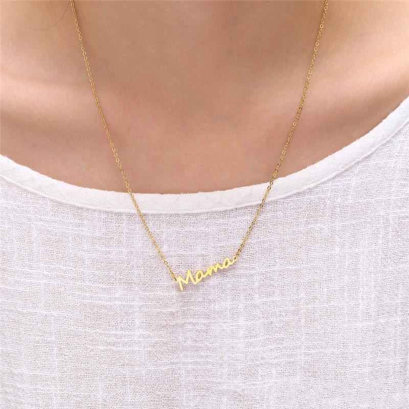 Stainless Steel Letter Mama Necklace Mothers Love Pendant Minimal Necklace Silver Gold Rose Gold Colors Jewelry Best for Moms Mother's Day
Stainless Steel Letter Mama Necklace Mothers Love Pendant Minimal Necklace Silver Gold Rose Gold Colors Jewelry Best for Moms Mother's Day