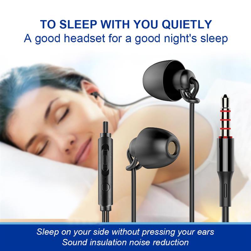 Wired Earphones Ultra Soft Silicone Sleeping Earphones 3.5mm Audio Wired Control In-ear Earbuds with Mic for Huawei OPPO, Red
Wired Earphones Ultra Soft Silicone Sleeping Earphones 3.5mm Audio Wired Control In-ear Earbuds with Mic for Huawei OPPO, Red