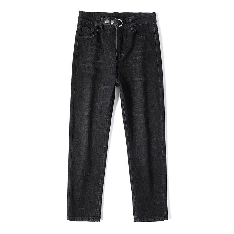 High Waist Jean Femme Casual Loose Vintage Denim Pants Women Black Mom Jeans Plus Size Pocket Women Jeans 201106
