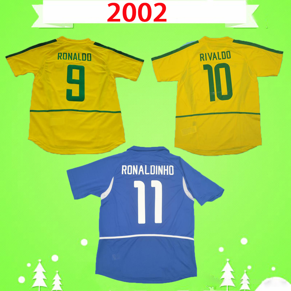 Brasil Camisa de futebol 2002 Retro Soccer Jerseys yellow Vintage Maillot 02 Classic Football Shirt #9 RONALDO #10 RIVALDO #11 RONALDINHO
Brasil Camisa de futebol 2002 Retro Soccer Jerseys yellow Vintage Maillot 02 Classic Football Shirt #9 RONALDO #10 RIVALDO #11 RONALDINHO
