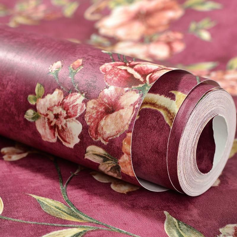 American country retro red vertical big flower living room TV background wall paper bedroom bedside wallpaper, K190903
American country retro red vertical big flower living room TV background wall paper bedroom bedside wallpaper, K190903