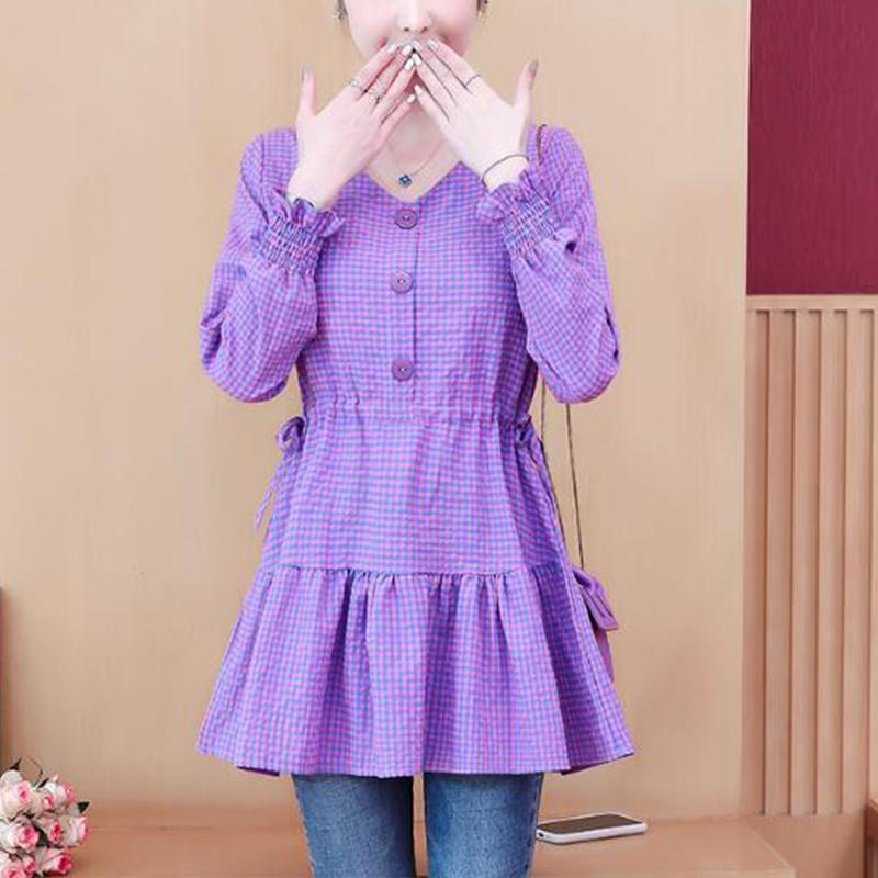 Women's Spring Autumn Style Blouses Shirts Women's V-neck Solid Color Ruffles Long Sleeve Casual Tops SP625, Purple
Women's Spring Autumn Style Blouses Shirts Women's V-neck Solid Color Ruffles Long Sleeve Casual Tops SP625, Purple
