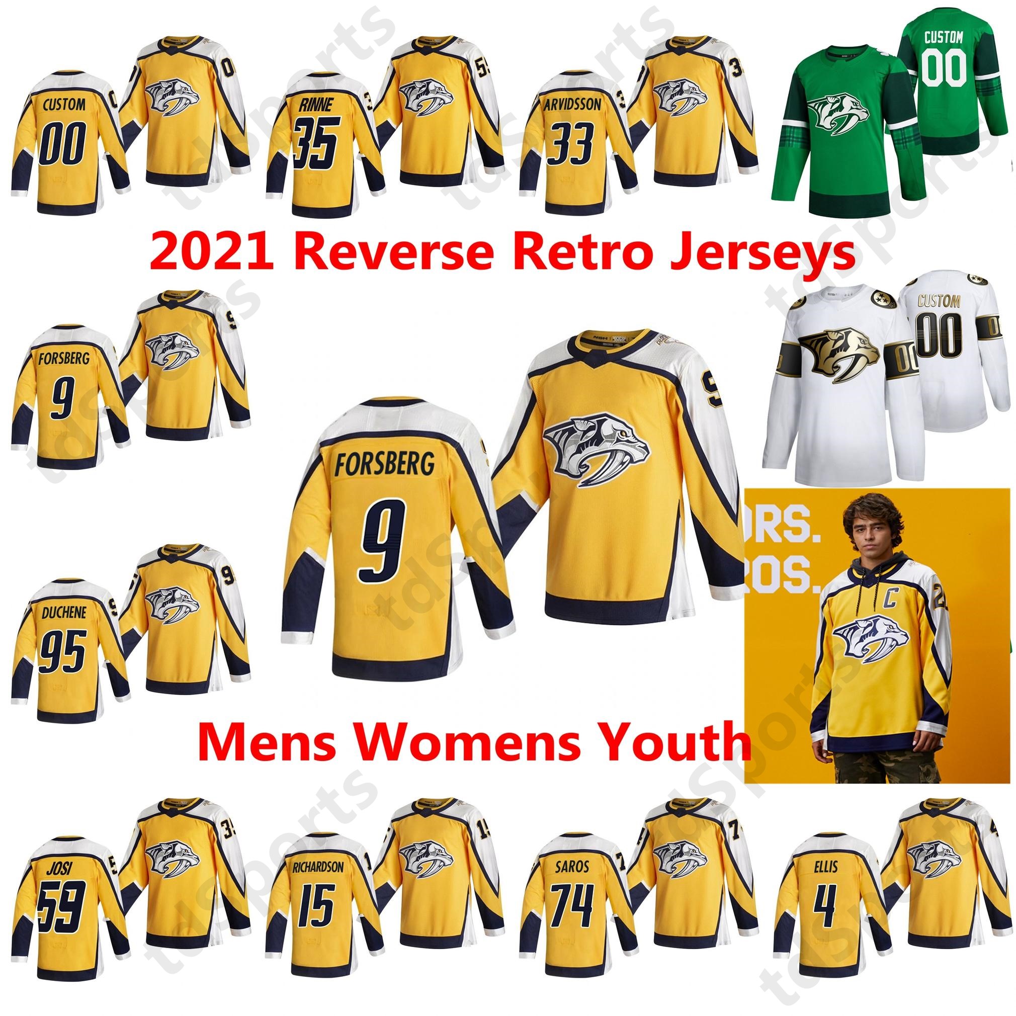 Nashville Predators 2021 Reverse Retro Hockey Jerseys Wayne Simmonds Calle Jarnkrok Colton Sissons Mattias Ekholm Kyle Turris Custom Stitche, As shown in illustration
Nashville Predators 2021 Reverse Retro Hockey Jerseys Wayne Simmonds Calle Jarnkrok Colton Sissons Mattias Ekholm Kyle Turris Custom Stitche, As shown in illustration