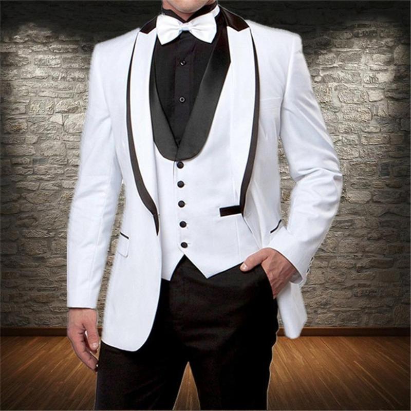 New Arrival Men Suits Shawl Lapel Best Man White And Black Groom Tuxedos Wedding Groomsman 3 Pieces ( Jacket+Pants+Vest )E341, Same the picture
New Arrival Men Suits Shawl Lapel Best Man White And Black Groom Tuxedos Wedding Groomsman 3 Pieces ( Jacket+Pants+Vest )E341, Same the picture