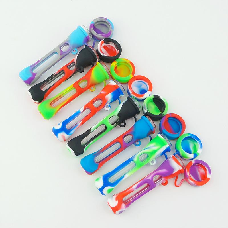 Removable 3.6inches Colorful Silicone Smoking Pipe easy to Clean Hand Tobacco Pipes Oil Rigs Glass Bongs
Removable 3.6inches Colorful Silicone Smoking Pipe easy to Clean Hand Tobacco Pipes Oil Rigs Glass Bongs