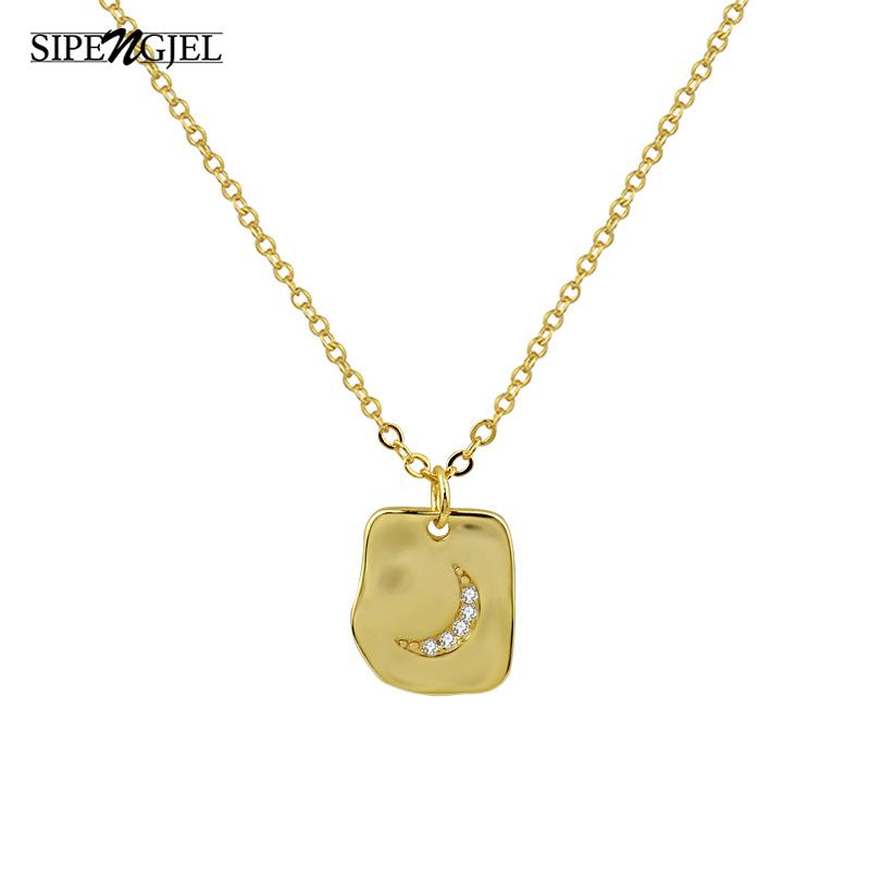 SIPENGJEL Fashion Cubic Zircon Geometric irregular Square Pendant Necklace Moon Nekclace For Women Girlfriend Jewelry
SIPENGJEL Fashion Cubic Zircon Geometric irregular Square Pendant Necklace Moon Nekclace For Women Girlfriend Jewelry
