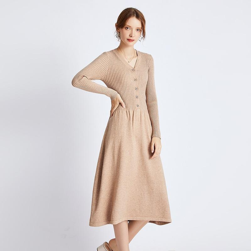 Dress 2020 Medium-length Knitted Dress Autumn and Winter New Sweater Women Korean Version Long-sleeved Slimming Dresses Women, Cn1052pu
Dress 2020 Medium-length Knitted Dress Autumn and Winter New Sweater Women Korean Version Long-sleeved Slimming Dresses Women, Cn1052pu