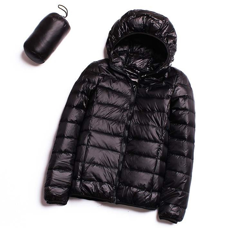 Coats Outwear Warm Hooded Down Jacket Ultra Light Autumn Winter Women Short Jacket Duck Down Coat Windbreaker Plus 5XL 6XL 201029