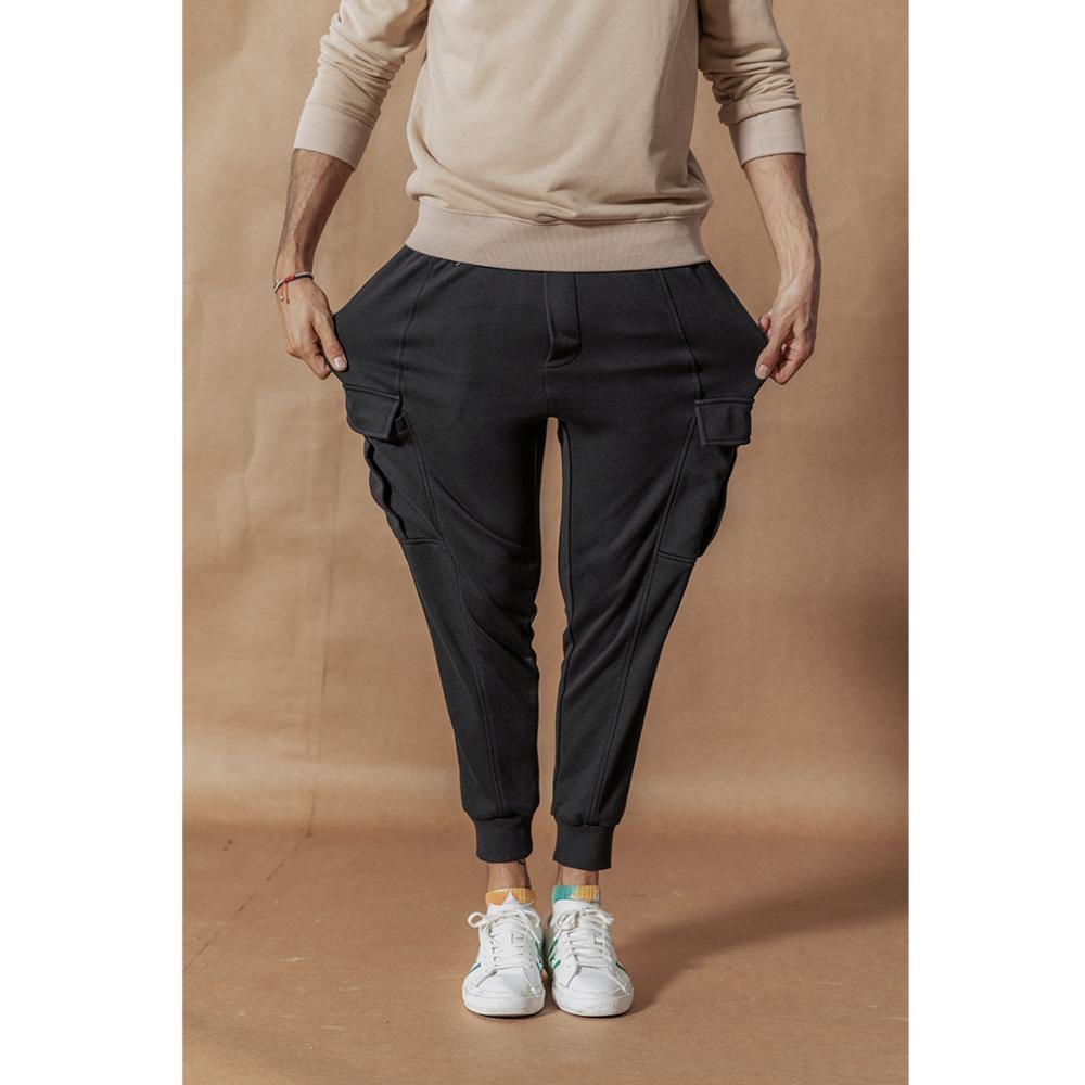 SIMWOOD Autumn New loose cargo sweatpants men fashion Tapered Drawstring jogger tracksuits plus size trousers 201126