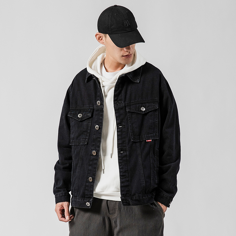 2021 Spring Autumn New Men's Jeans Retro Denim Street Clothes Pilot Plus Male Fashion Jacket Pdd5, Black.
2021 Spring Autumn New Men's Jeans Retro Denim Street Clothes Pilot Plus Male Fashion Jacket Pdd5, Black.