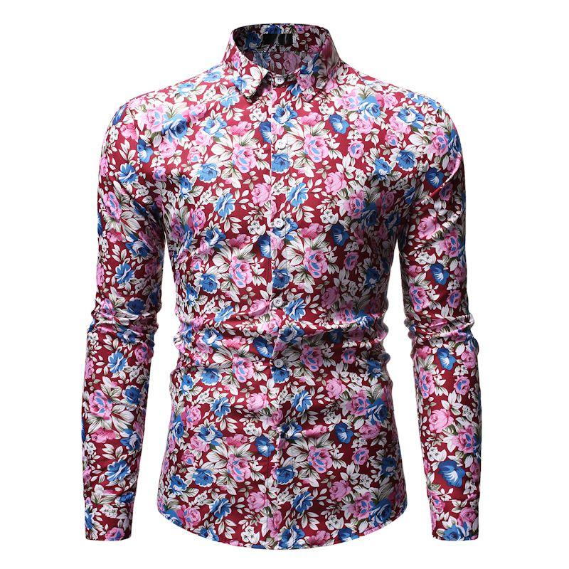 New Men's Slim fit Floral Print Shirt Male Flower Printed Long Sleeve Shirt Tops Men Autumn Casual Shirts 9 Colors -3XL, Picture color 3
New Men's Slim fit Floral Print Shirt Male Flower Printed Long Sleeve Shirt Tops Men Autumn Casual Shirts 9 Colors -3XL, Picture color 3