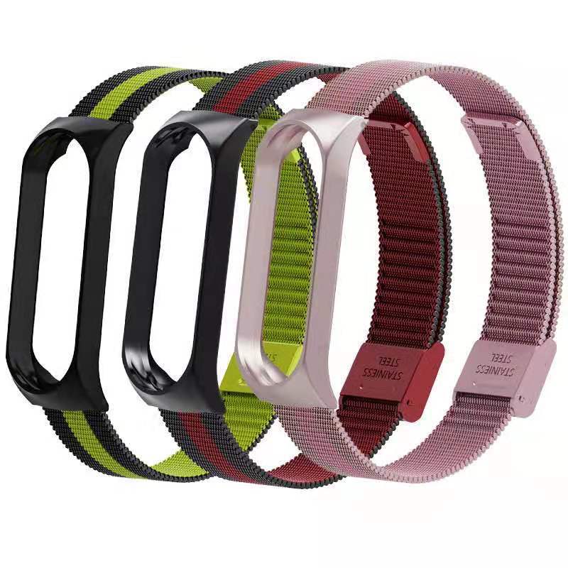 ese For Xiaomi 3 Wrist Metal Bracelet Stainless Steel MIband for Mi Band 4 Strap Wristbands 13 Colors free shipping