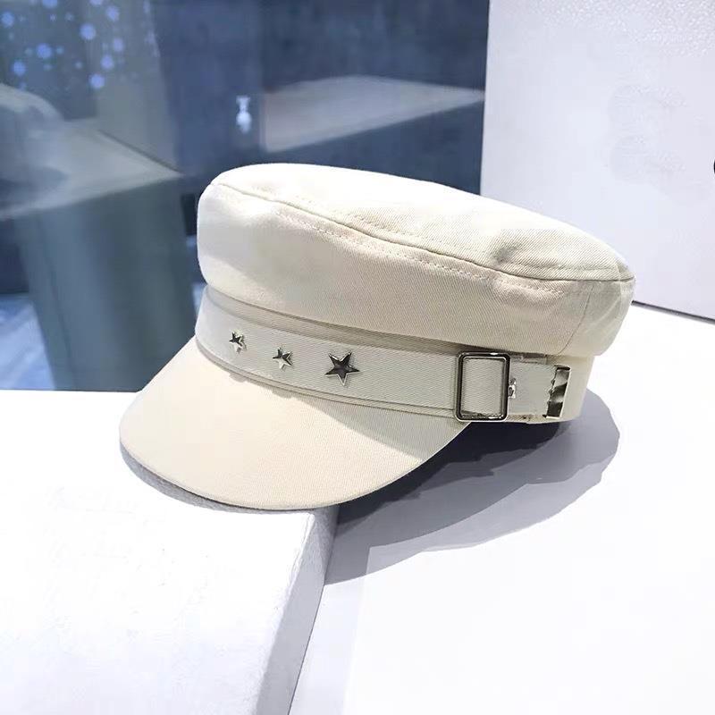 Fashion Women Metal Buckle Cotton Octagonal Cap Winter Elegant Ladies Star Belt Beret Hat Streetwear Flat Cap1, White
Fashion Women Metal Buckle Cotton Octagonal Cap Winter Elegant Ladies Star Belt Beret Hat Streetwear Flat Cap1, White