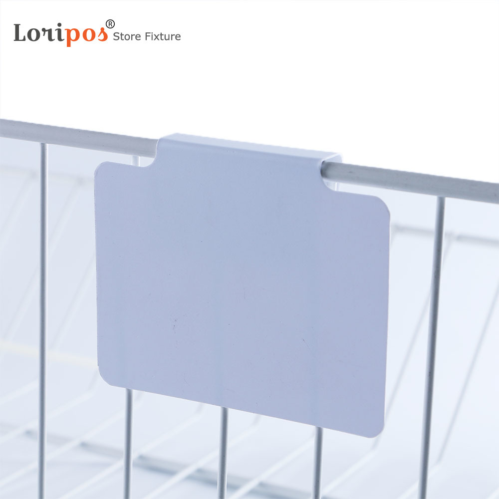 White Clip Label Holders Chalk Pen Chalkboard Labels Food Storage Classification Removable Metal Bin Clips| Loripos