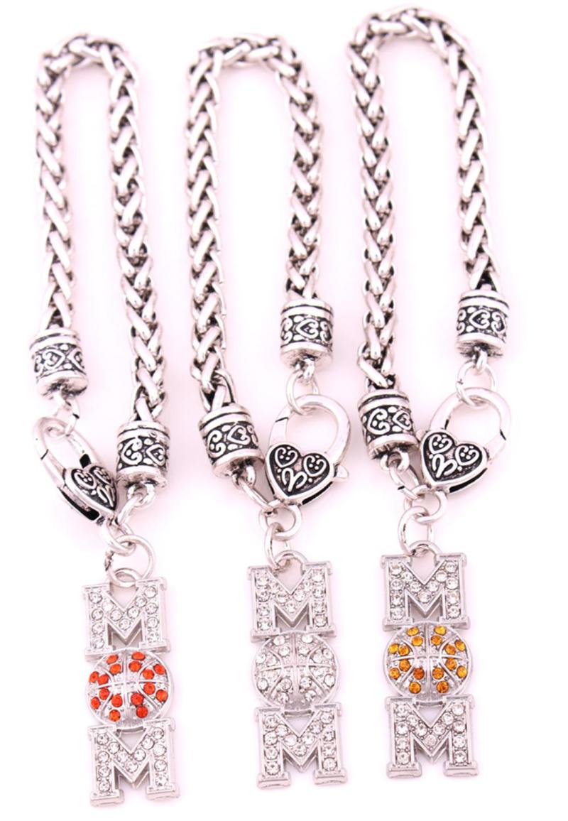 antique sliver plated zinc studded with sparkling crystal MOM BASKETBALL sporty charm bracelet Lobster-claw-clasps
antique sliver plated zinc studded with sparkling crystal MOM BASKETBALL sporty charm bracelet Lobster-claw-clasps