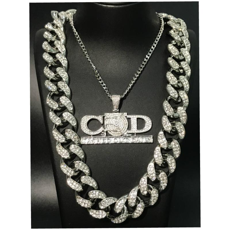 Hip Hop Men Necklace Gold Sliver Color Crystal Miami Cuban Rock Pendant Necklace set 2CM Hip Hop King New For Men
Hip Hop Men Necklace Gold Sliver Color Crystal Miami Cuban Rock Pendant Necklace set 2CM Hip Hop King New For Men