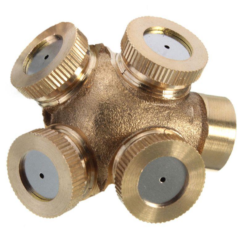Hot Sale 4 Hole Adjustable Brass Spray Misting Nozzle Garden Sprinkler Irrigation Fitting, Gold
Hot Sale 4 Hole Adjustable Brass Spray Misting Nozzle Garden Sprinkler Irrigation Fitting, Gold