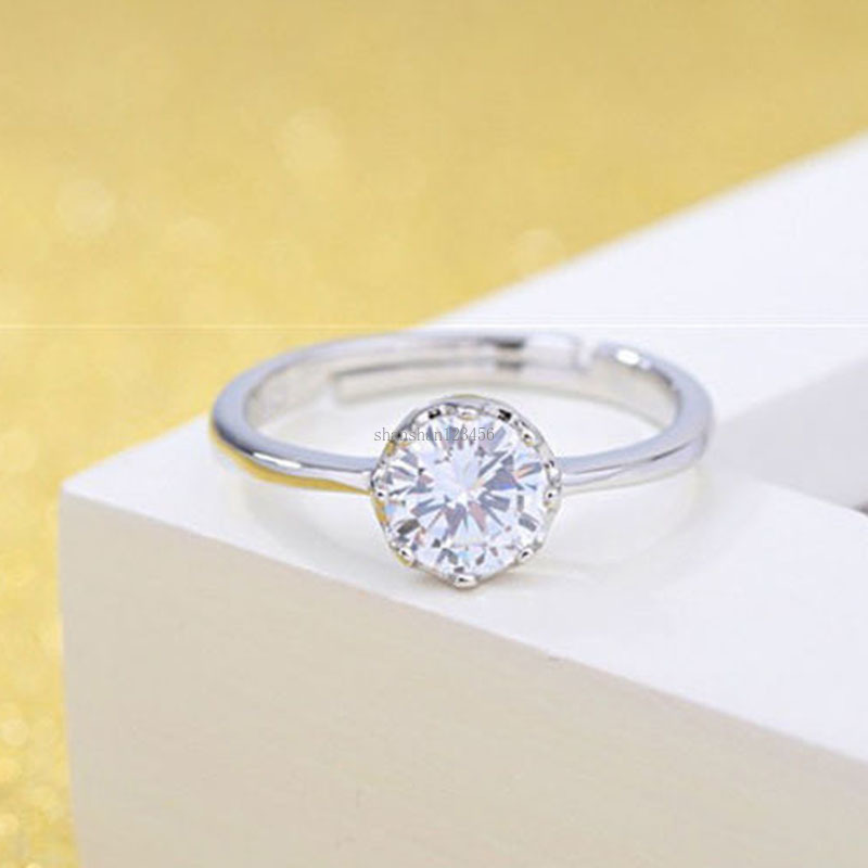 Fashion Adjustable Silver Ring Diamond Crown Ring Women Bride engagement Wedding ring fashion Jewelry Will and Sandy gift
Fashion Adjustable Silver Ring Diamond Crown Ring Women Bride engagement Wedding ring fashion Jewelry Will and Sandy gift