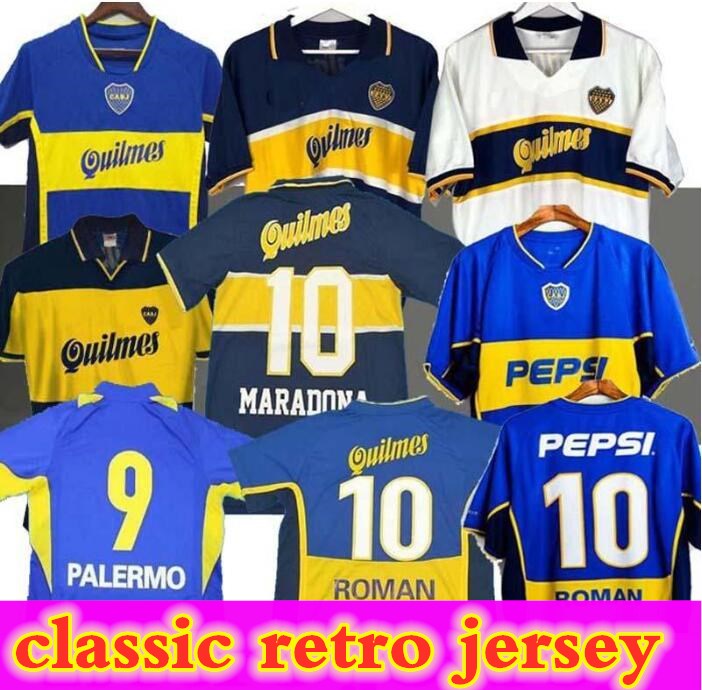 97 98 Boca Juniors Retro Soccer Jersey Maradona ROMAN Caniggia 97 96 2002 03 PALERMO Football Shirts Maillot Camiseta de futebol 2005 2001, Blue
97 98 Boca Juniors Retro Soccer Jersey Maradona ROMAN Caniggia 97 96 2002 03 PALERMO Football Shirts Maillot Camiseta de futebol 2005 2001, Blue