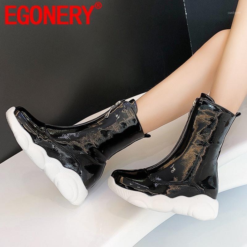 EGONERY Winter New Patent Leather Ankle Boots Outside Comfortable Mid Heels Platform Zip Plus Size Women Shoes Drop Shipping1, Beige
EGONERY Winter New Patent Leather Ankle Boots Outside Comfortable Mid Heels Platform Zip Plus Size Women Shoes Drop Shipping1, Beige