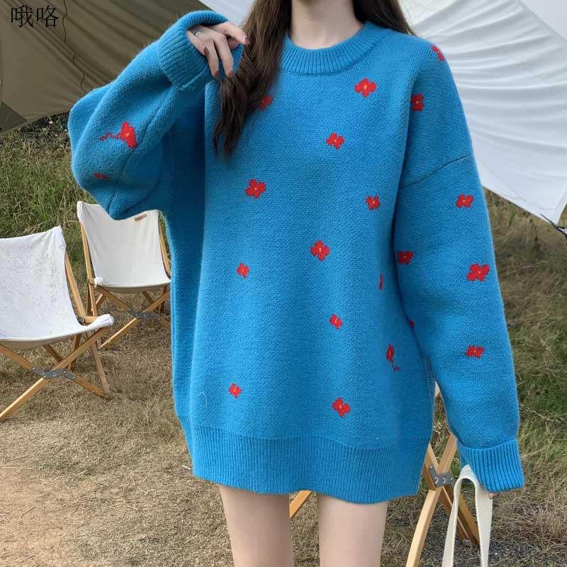 Cute Girl Loose Knit Pullover Vintage Woman Long Sleeve Floral Sweater Knit Top 2020 Winter Women'S Japanese Warm Pullovers 2021, Pink
Cute Girl Loose Knit Pullover Vintage Woman Long Sleeve Floral Sweater Knit Top 2020 Winter Women'S Japanese Warm Pullovers 2021, Pink