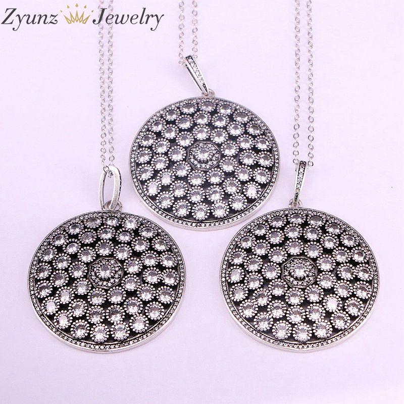 3PCS, Antique Silver color Crystal Zirconia Stones Big Round Pendants Metal Chain Necklace elegant Fashion Vintage Jewelry
3PCS, Antique Silver color Crystal Zirconia Stones Big Round Pendants Metal Chain Necklace elegant Fashion Vintage Jewelry