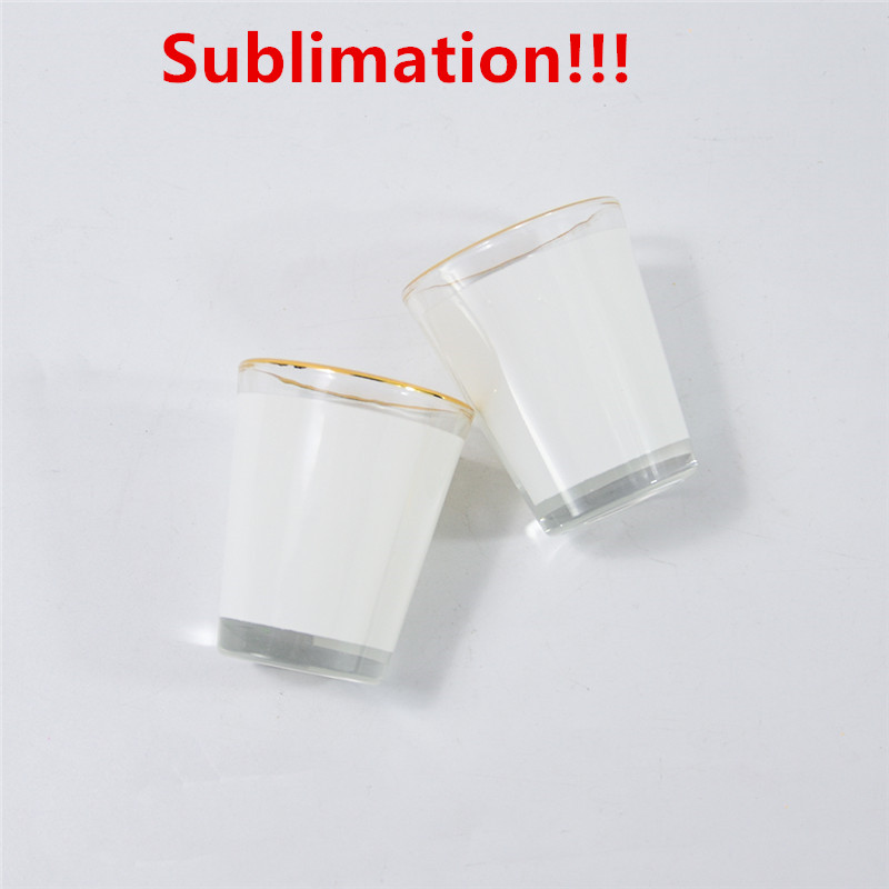 1.5oz Sublimation shot glasses tumbler White Patch golden rim Wine Glasses Heat Transfer Printing Frosted cup Blank Sublimation Tumbler
1.5oz Sublimation shot glasses tumbler White Patch golden rim Wine Glasses Heat Transfer Printing Frosted cup Blank Sublimation Tumbler