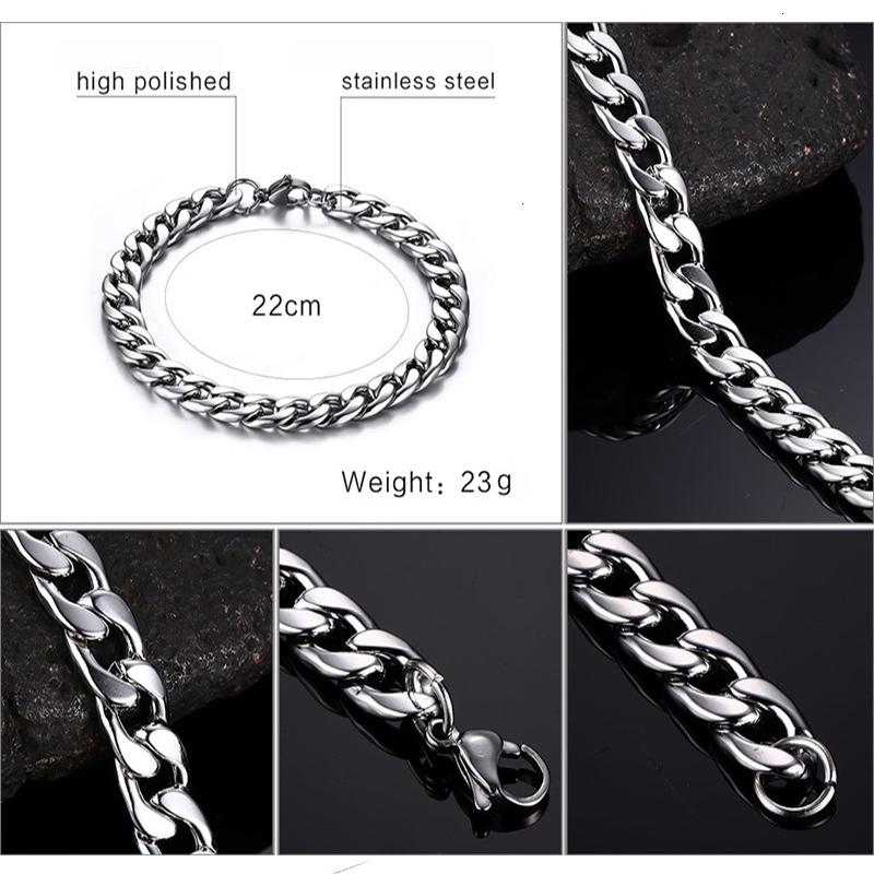 Jingyang Groothandel Rvs Ketting Op Hand Voor Heren 2019 Cubaanse Link Armbanden Mannen Accessoires Vrouwen Armband Free shipping