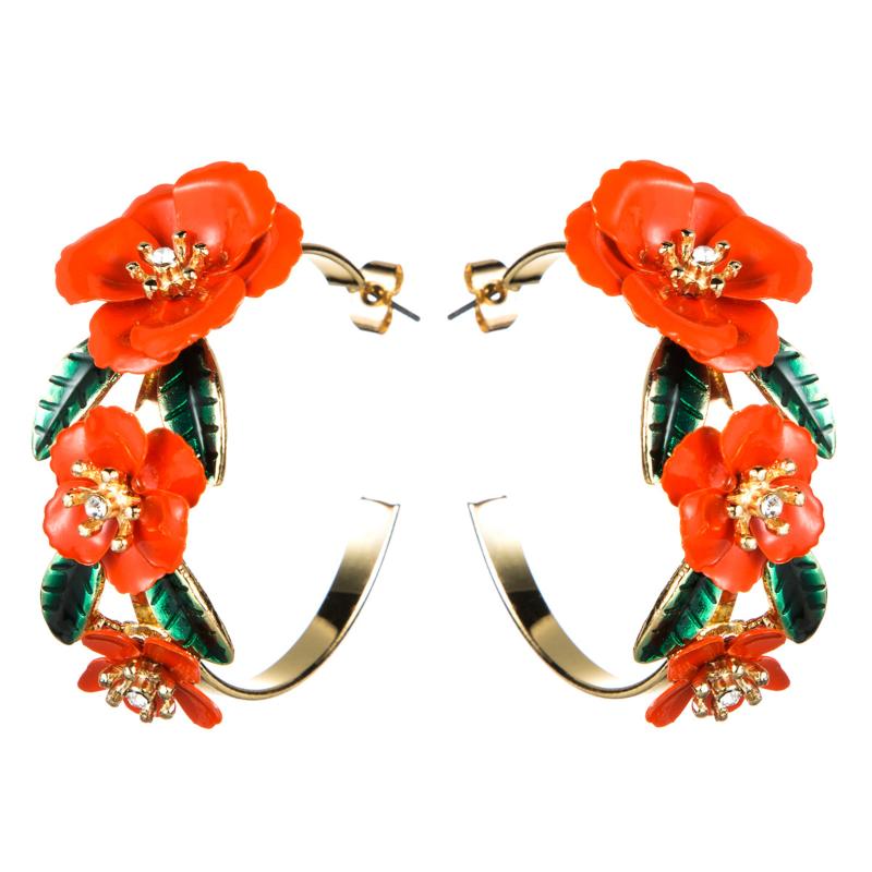 Jouval Sweet Flower Big Gold Open Circle Hoop Earrings For Women Bridal Bohemian Wedding Hoops Ear Ring Brincos Fashion Jewelry
Jouval Sweet Flower Big Gold Open Circle Hoop Earrings For Women Bridal Bohemian Wedding Hoops Ear Ring Brincos Fashion Jewelry