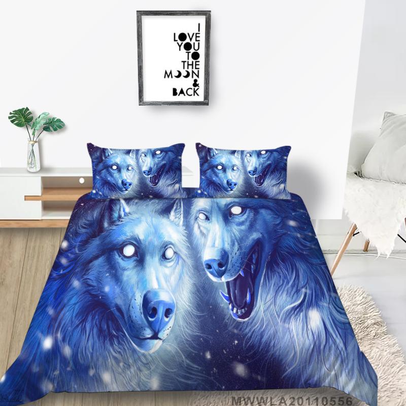 Mysterious Wolf Bedding Set Single Cool Artistic Blue Duvet Cover Animal Series Full Double King Queen Bed Set Snow, Style 3
Mysterious Wolf Bedding Set Single Cool Artistic Blue Duvet Cover Animal Series Full Double King Queen Bed Set Snow, Style 3