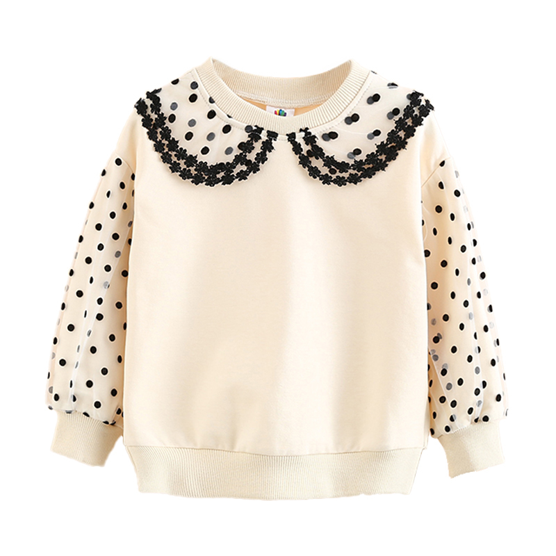 Spring Autumn Fashion 2 3 4 6 7 8 9 10 11 12 Years Children Outwear Cotton Lace Patchwork Sweatshirts For Kids Baby Girls 220309