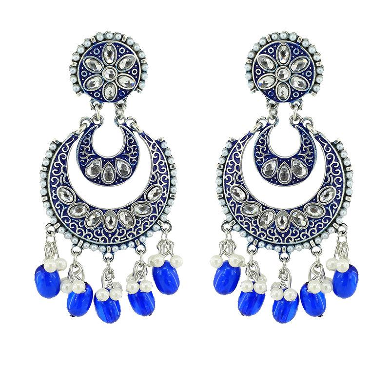 Handmade Crystal Pearl Beads Jhumki Jhumka Earrings for Women Bohemia Party Statement Bridal Wedding Jewelry orecchini
Handmade Crystal Pearl Beads Jhumki Jhumka Earrings for Women Bohemia Party Statement Bridal Wedding Jewelry orecchini