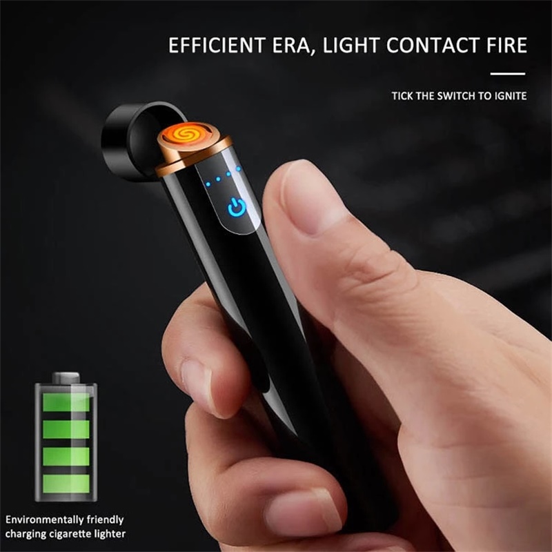 Mini USB Lighters Touch-senstive Switch Lighter Cigarette Lighter Windproof Flameless Rechargeable Electronic Lighter for Smoking
Mini USB Lighters Touch-senstive Switch Lighter Cigarette Lighter Windproof Flameless Rechargeable Electronic Lighter for Smoking