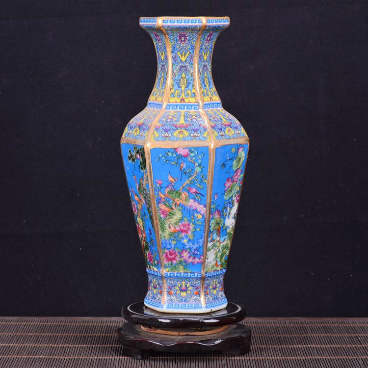 Antique Royal Chinese Porcelain Vase Decorative Flower Vase For Wedding Decoration Pot Jingdezhen Porcelain Vase Christmas Gift LJ201209