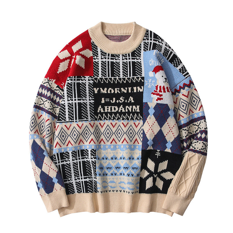 2021 Personality Fashion New Youth Heing High Street Color Matching Loose Men and Women Sweater 7jfr
2021 Personality Fashion New Youth Heing High Street Color Matching Loose Men and Women Sweater 7jfr