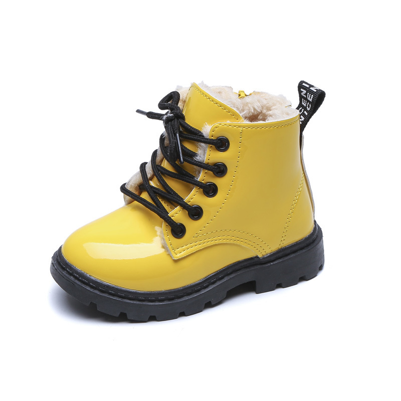BENZELOR 2020 Children winter snow boots kids shoes for girls boys with fur plush warm Children's toddler bebe baby girl shoe LJ200911