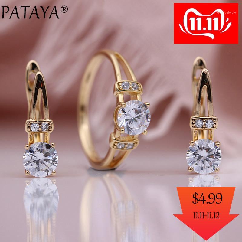 11.11 PATAYA New Special Price Jewelry Set 585 Rose Gold Women Fashion Jewelry Round White Natural Zircon Earrings Rings Sets1, As pic
11.11 PATAYA New Special Price Jewelry Set 585 Rose Gold Women Fashion Jewelry Round White Natural Zircon Earrings Rings Sets1, As pic
