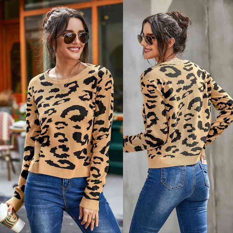 Fashion Casual Womens Clothing Female Leopard O-neck Long Sleeved Knitted Sweater Ladies Soft Pullovers Jumper Sweater, White;black
Fashion Casual Womens Clothing Female Leopard O-neck Long Sleeved Knitted Sweater Ladies Soft Pullovers Jumper Sweater, White;black