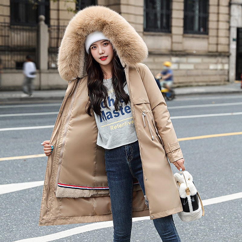 Make the winter detachable two lambs wool bladder han edition down cotton quilted jacket use long female sent to overcome cotton, Pea-green
Make the winter detachable two lambs wool bladder han edition down cotton quilted jacket use long female sent to overcome cotton, Pea-green
