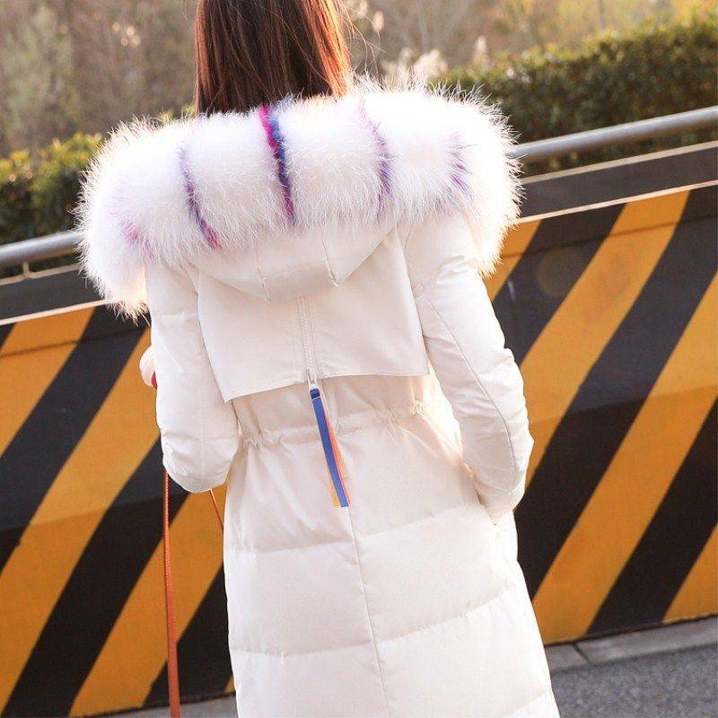 Fashionable bubble hooded down cotton coat ladies Parker Jacket Large Collar Trim Winter Top Warm Fur women Lined puffer Coats 201019