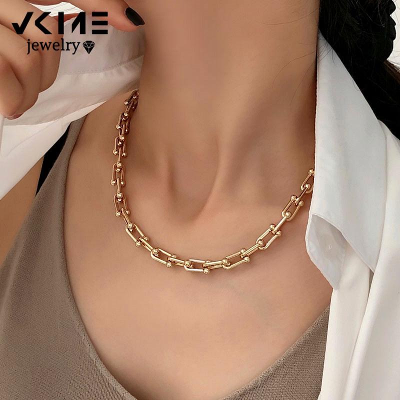 VKME Hip hop Thick Chain Necklaces For Women Choker Necklaces Men Fashion Gold Chain Link Chunky Jewelry Gift
VKME Hip hop Thick Chain Necklaces For Women Choker Necklaces Men Fashion Gold Chain Link Chunky Jewelry Gift