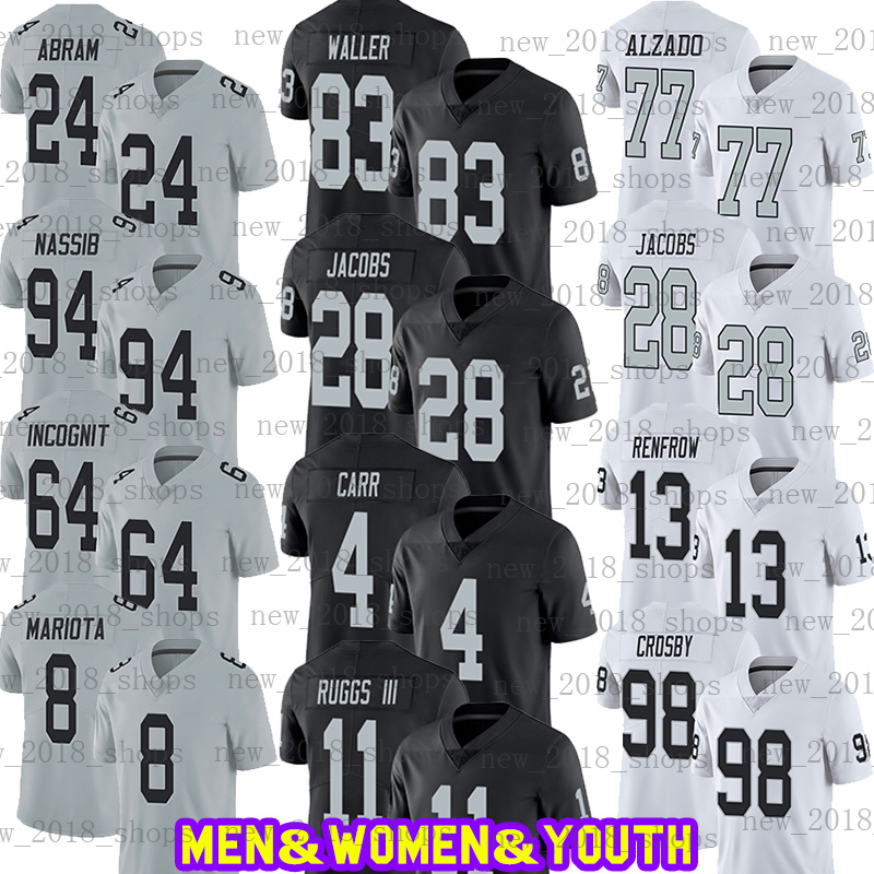 28 Josh Jacobs 83 Darren Waller 4 Derek Carr Jersey 11 Henry Ruggs III 13 Hunter Renfrow Football 98 Maxx Crosby 77 Lyle Alzado 24 Johnathan, Blue;black
28 Josh Jacobs 83 Darren Waller 4 Derek Carr Jersey 11 Henry Ruggs III 13 Hunter Renfrow Football 98 Maxx Crosby 77 Lyle Alzado 24 Johnathan, Blue;black