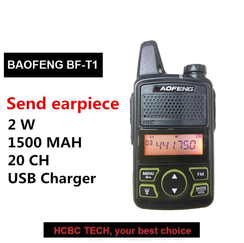 1PCS 100% Original BAOFENG BF T1 MINI Portable Two Way Radio BF-T1 UHF 20 Channel 1500MAH Ham Transceiver CB Radio+Earpiece
1PCS 100% Original BAOFENG BF T1 MINI Portable Two Way Radio BF-T1 UHF 20 Channel 1500MAH Ham Transceiver CB Radio+Earpiece