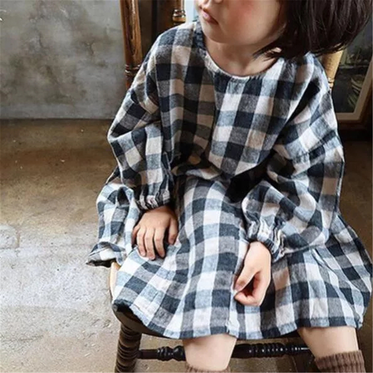 DB Newest Korean INS Little Girls Organic Linen Cotton Plaid Dresses Australia Spring Autumn A-line Children Girls Princess Dress, As shown
DB Newest Korean INS Little Girls Organic Linen Cotton Plaid Dresses Australia Spring Autumn A-line Children Girls Princess Dress, As shown